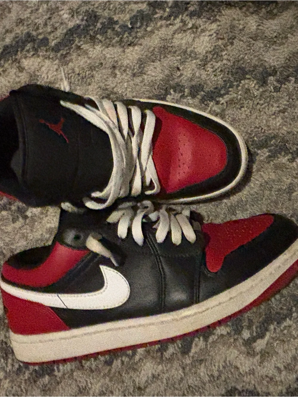 Jordan Men’s Low-Top Sneakers - Red, Black & White